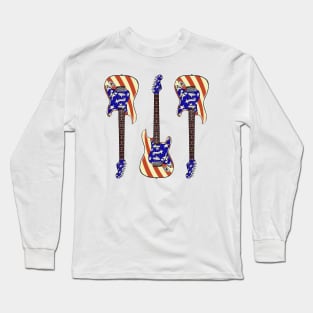 Triple USA Stratocaster Long Sleeve T-Shirt